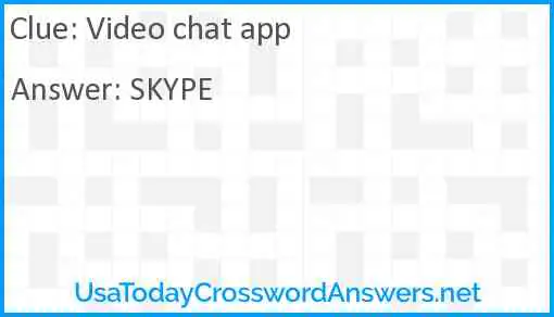 Video chat app Answer