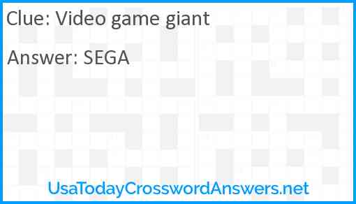 Video game giant Answer