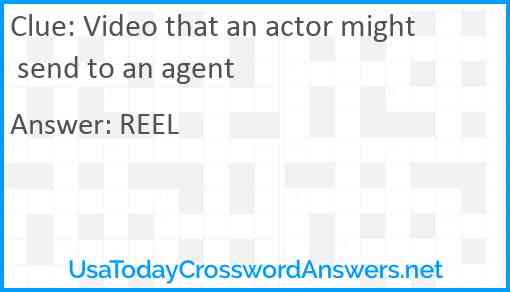 Video that an actor might send to an agent Answer