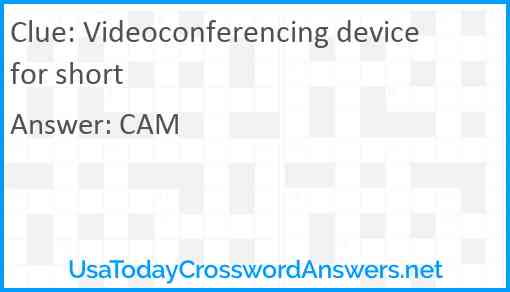 Videoconferencing device for short Answer