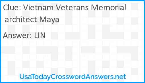 Vietnam Veterans Memorial architect Maya Answer