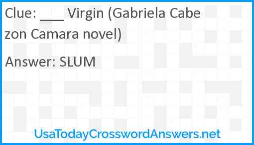 ___ Virgin (Gabriela Cabezon Camara novel) Answer