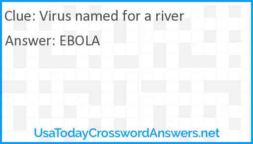 Virus named for a river Answer