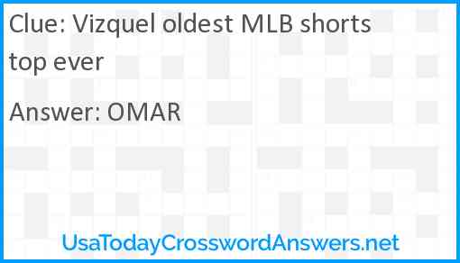 Vizquel oldest MLB shortstop ever Answer