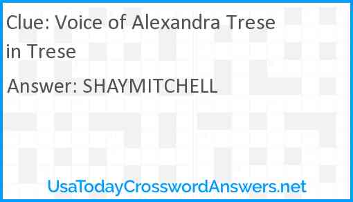 Voice of Alexandra Trese in Trese Answer