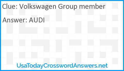 Volkswagen Group member Answer