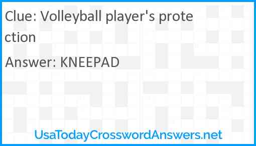 Volleyball player's protection Answer