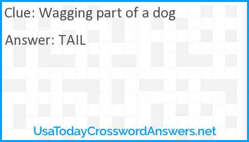 Wagging part of a dog Answer