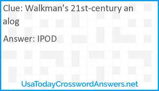 Walkman's 21st-century analog Answer