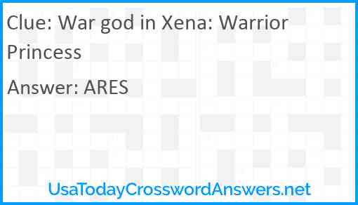War god in Xena: Warrior Princess Answer