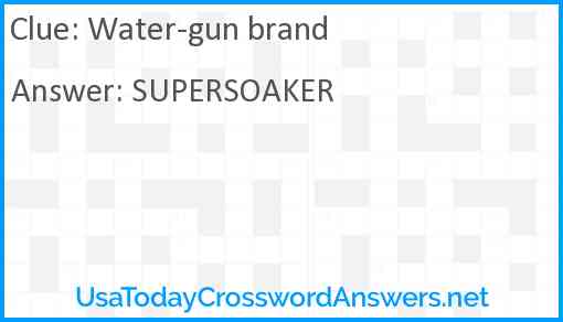 Water-gun brand Answer