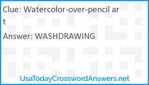 Watercolor-over-pencil art Answer