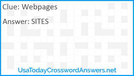 Webpages Answer