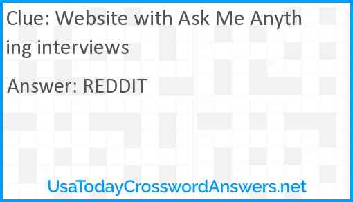 Website with Ask Me Anything interviews Answer