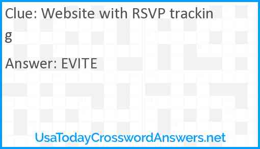Website with RSVP tracking Answer