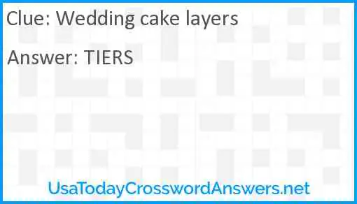 Wedding cake layers Answer