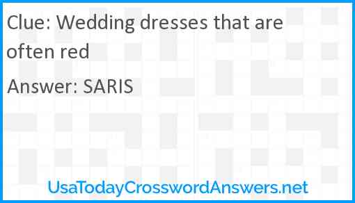 Wedding dresses that are often red Answer