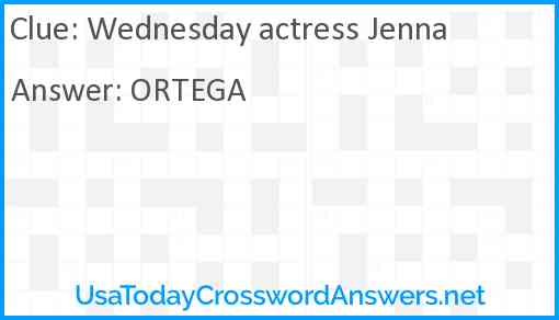 Wednesday actress Jenna Answer