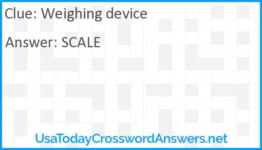 Weighing device Answer