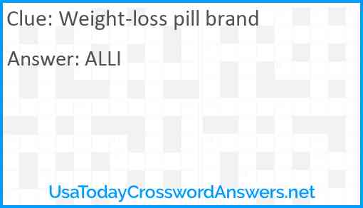 Weight-loss pill brand Answer
