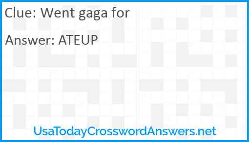 Went gaga for Answer