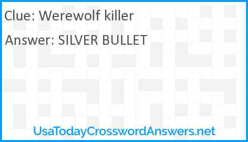 Werewolf killer Answer