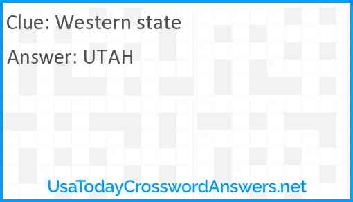 Western state Answer