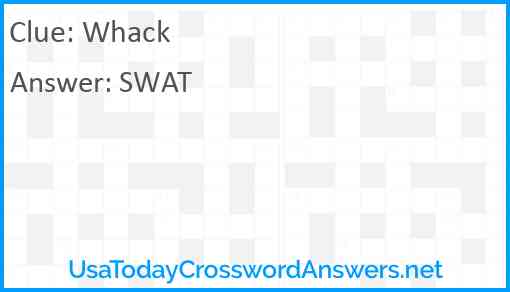 Whack Answer