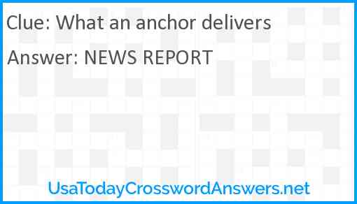 What an anchor delivers Answer