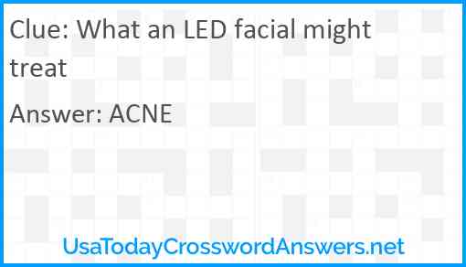 What an LED facial might treat Answer