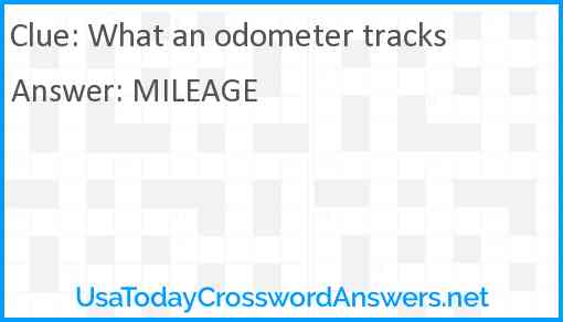 What an odometer tracks Answer