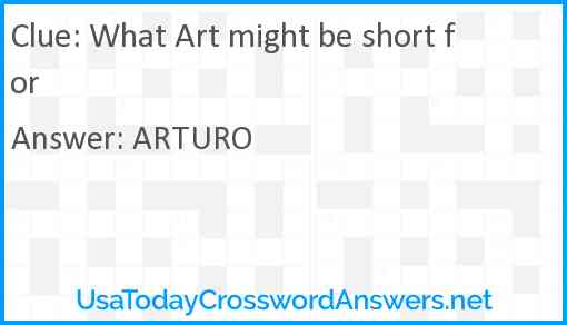 What Art might be short for Answer