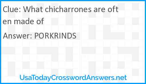 What chicharrones are often made of Answer