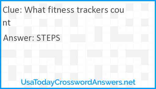 What fitness trackers count Answer