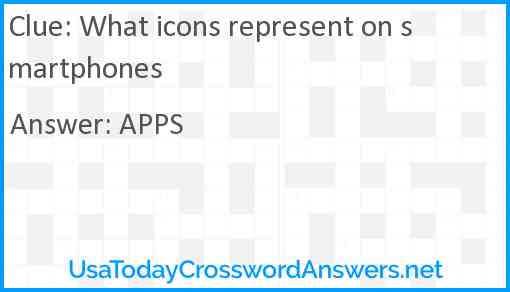 What icons represent on smartphones Answer