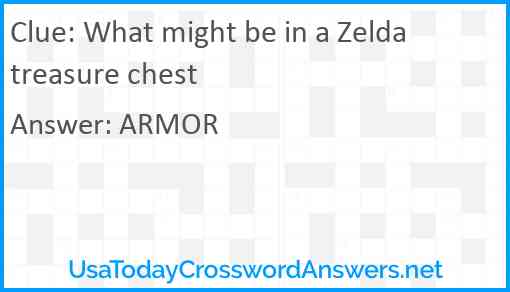 What might be in a Zelda treasure chest Answer