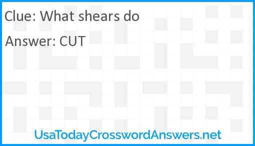 What shears do Answer