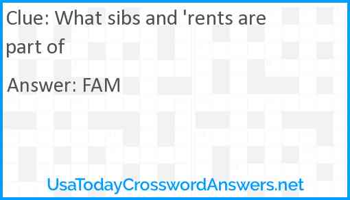 What sibs and 'rents are part of Answer