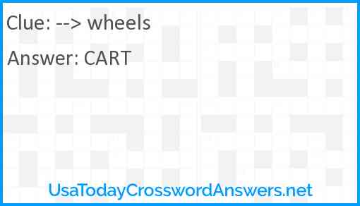 --> wheels Answer