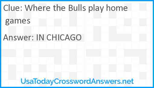 Where the Bulls play home games Answer