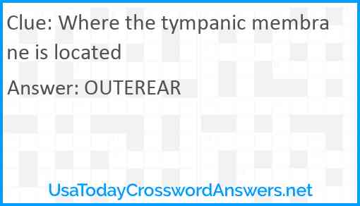Where the tympanic membrane is located Answer