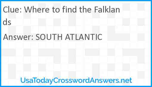 Where to find the Falklands Answer
