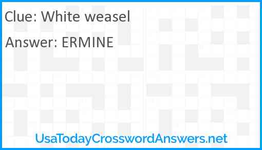 White weasel Answer