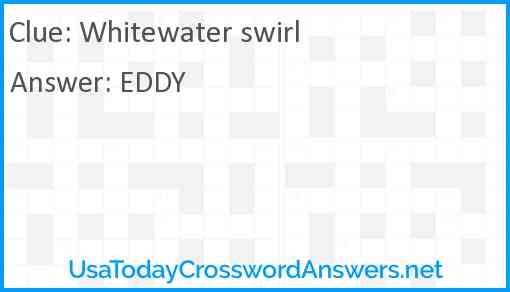 Whitewater swirl Answer