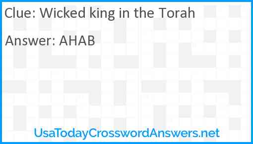 Wicked king in the Torah Answer