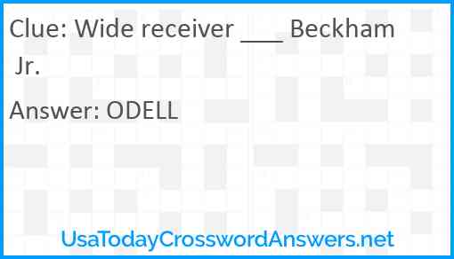 Wide receiver ___ Beckham Jr. Answer