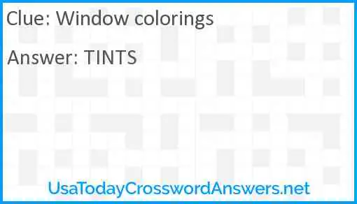 Window colorings Answer