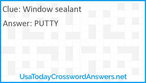 Window sealant Answer
