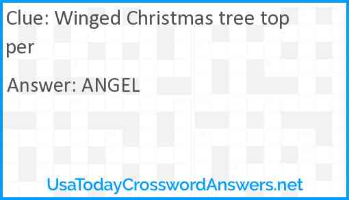 Winged Christmas tree topper Answer