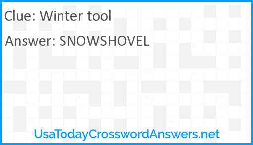 Winter tool Answer
